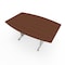 Linea Italia Boat Multipurpose Conference Table, 40" W, 60" L, 30" H, Wood Top, Cherry ZUC118 - alternate 2